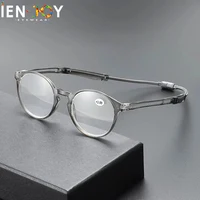IENJOY Magnetic Reading Glasses With Neck Hanging Reading Glasses With Magnet For Both Men And Women Round Frames Reader 1.0 2.0