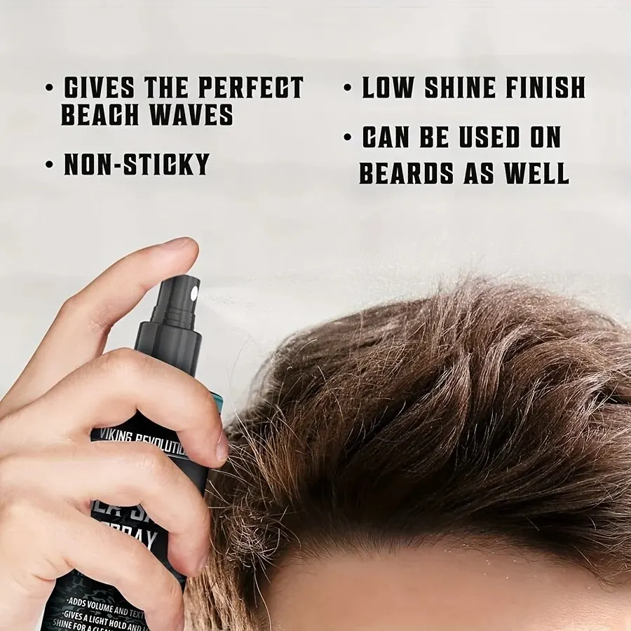 GZE 2pc Natural Sea Salt Spray for Hair Men & Women Adds Instant Volume Texture Thickness & Light Hold Texturizing