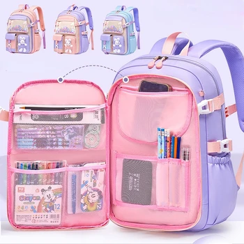 Primary School Backpack 1-5 Grade Cute Colorful School Bag For Girls Waterproof Large Capacity Cartoon rabbit Mochila Escolar 1