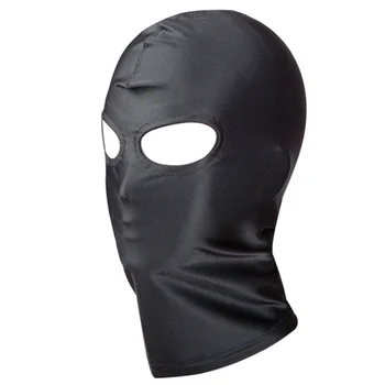 Sexy Toys Open Mouth Eye Bondage Party Mask Cosplay Slave punish Headgear Mask Exotic Apparel Sex Products BDSM Fetish Mask Hood 4