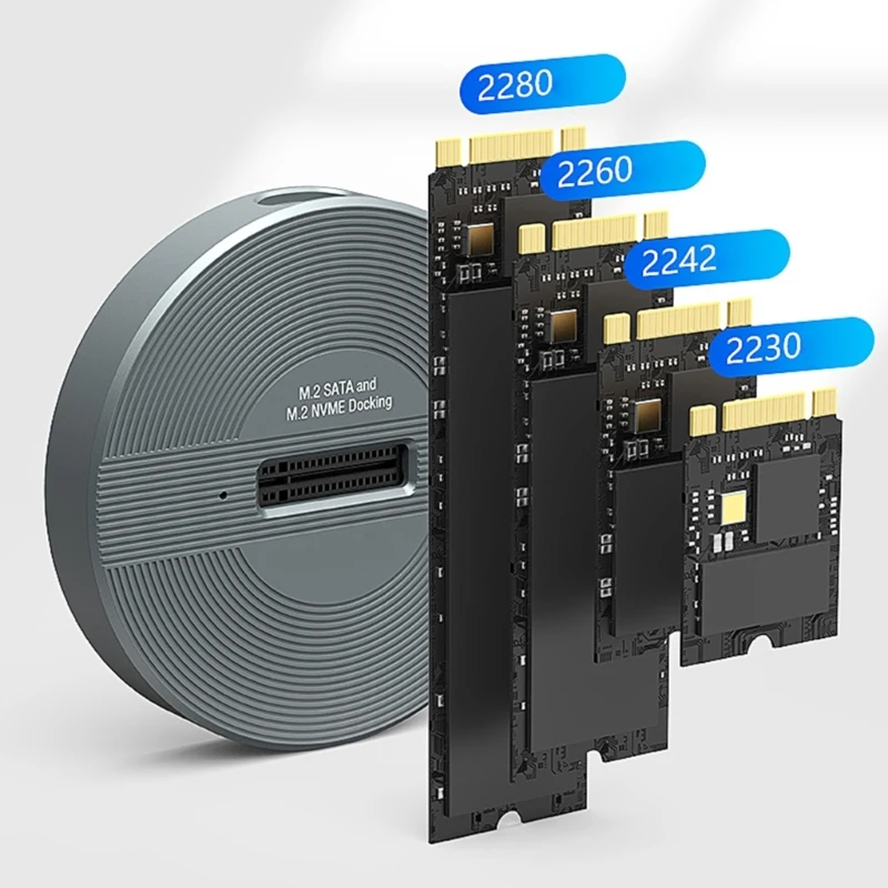 USB TypeC 10Gbps SSD 도크 지원 Nvme 솔리드 디스크 드라이브 인클로저 베이스 QXNF