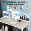 KVM Switch 2/3 Monitors 3 Computers 8K@60Hz 4K@144Hz,HDMI Displayport Dual/Triple Monitor for 3 PC Share 2/3 Monitor 4 USB3.0 5