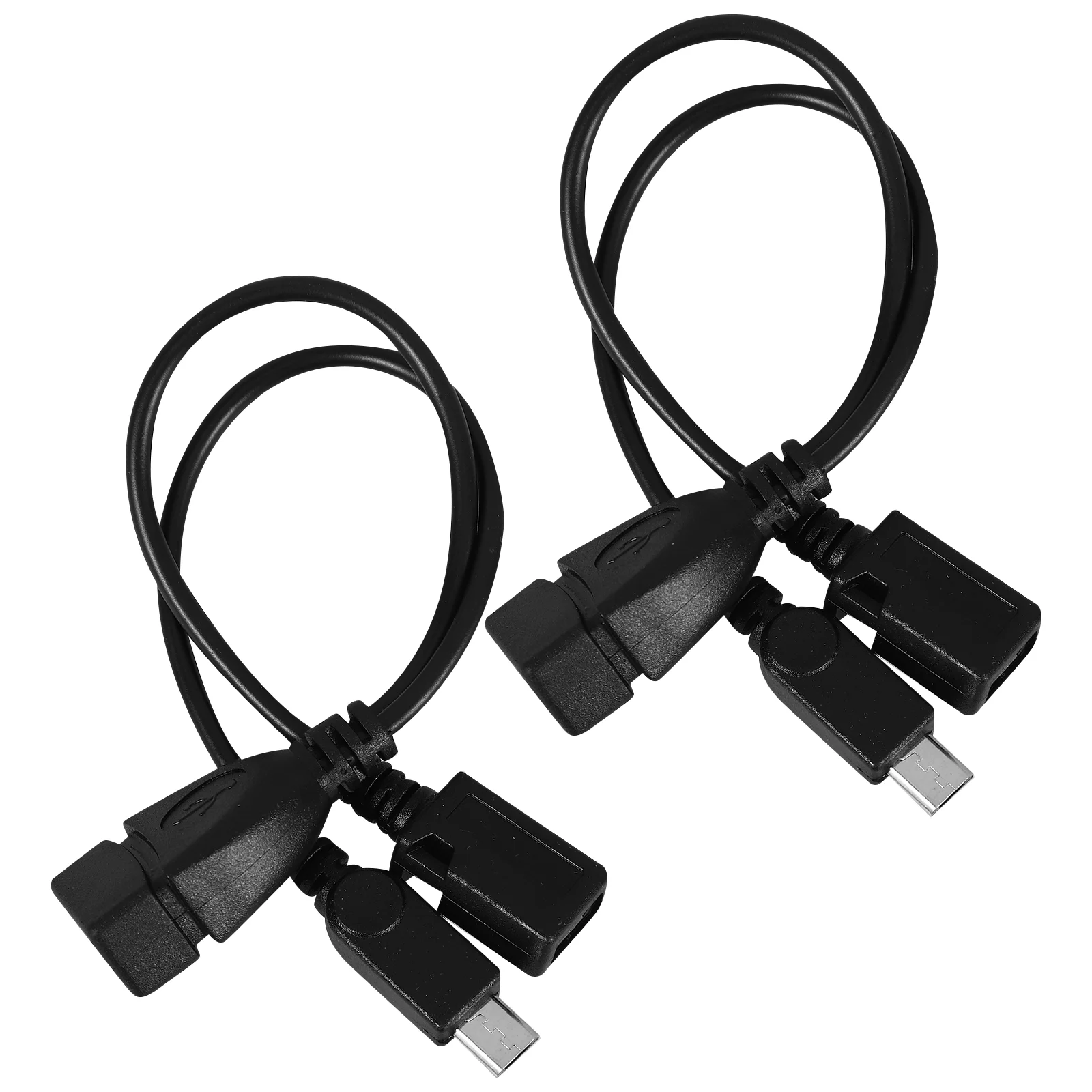 노트북 충전용 USB-A 변환 휴대폰 어댑터 케이블, OTG 마이크로 USB to 컨버터 충전 케이블, 2 개