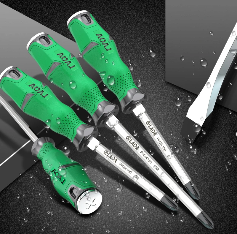 LAOA Schraubendreher Durchdringende Percussion Rutschfest Starkes magnetisches ergonomisches Design Schlagschraubendreher – Detail 14