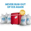 Portable Ice Maker 50 lb. Daily | Red | 3 Size Bullet Shaped Ice | First Batch Under 10 Minutes | Self Cleaning Quiet Operation 3