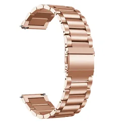 Premium 22mm Stainless Steel Watch Strap Bracelet for 22mm (Rose Gold)