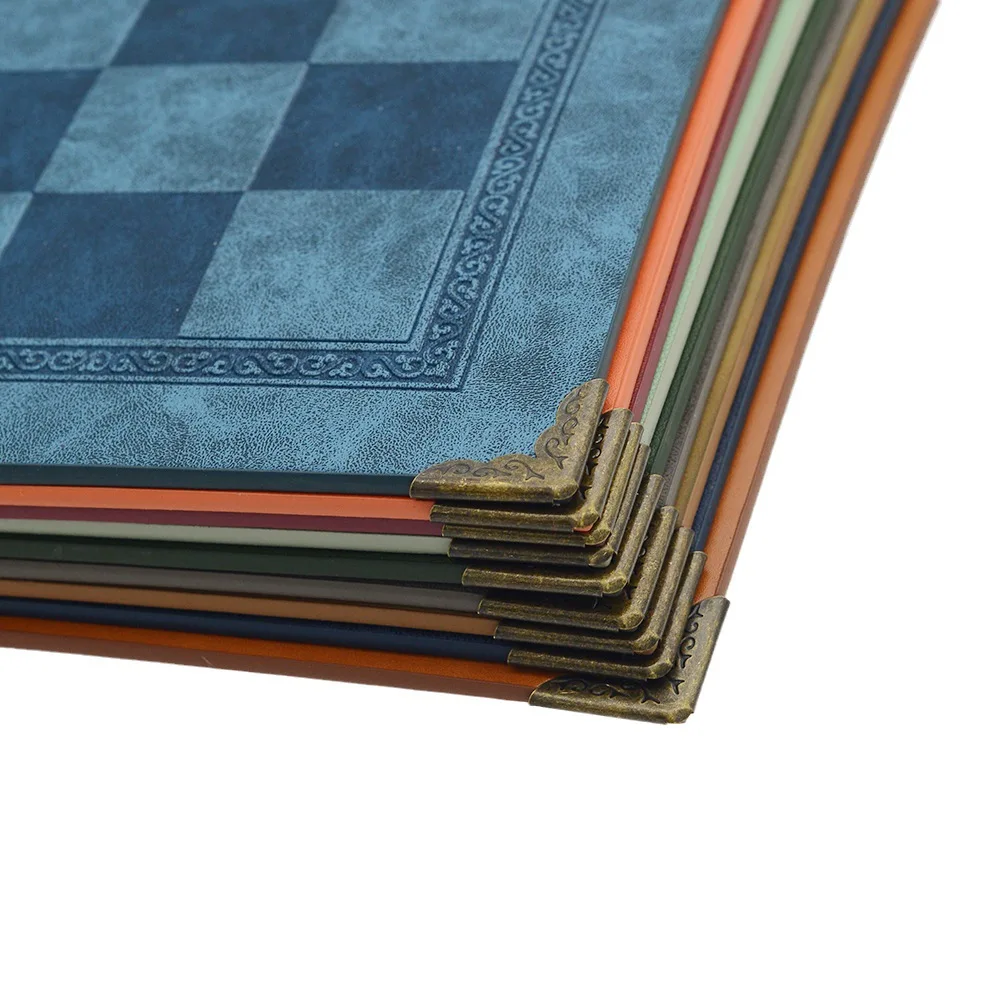 Folding Chess Board Relief chessboard PU Leather Waterproof Rollable Lightweight Non Slip Mat for Kids Adults