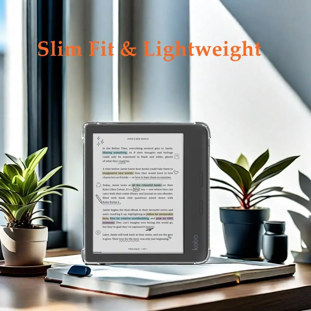Transparent Reinforced Corners Case for 7-Inch eReaders