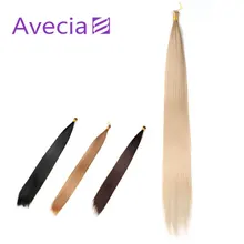 

AVECIA Straight Bulk Hair Synthetic Fake Hair Extensions Hook Braids 22 Inch 150g Solid/Ombre Colored Afro Curls For Women