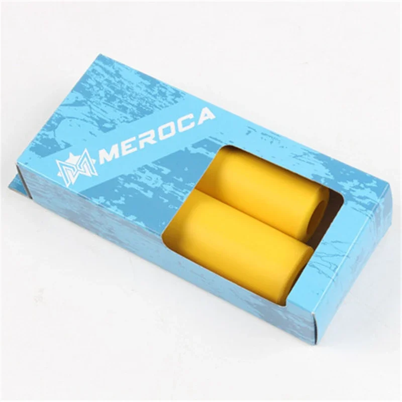 

MEROCA 2 Pcs MTB Bike Handlebar Grips 130mm Silica Gel End Plugs Non-Slip Bar Cover Iamok Bicycle Parts