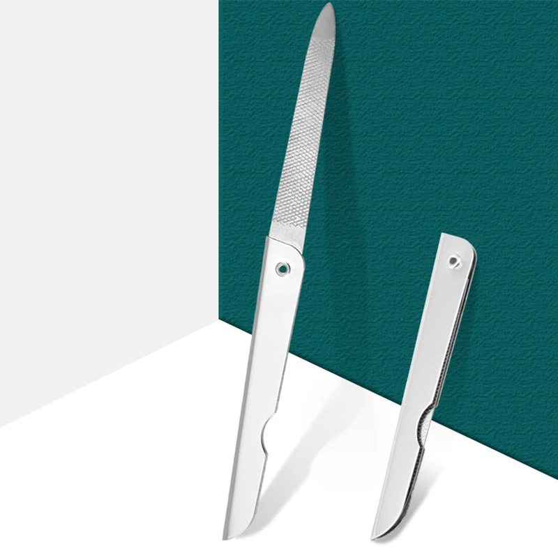 

Складные двухсторонние пилки для ногтей из нержавеющей стали карманные пилки для ногтей дорожные портативные инструменты для маникюра и педикюра для дизайна ногтей