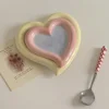 6''8'' Korean Chubby Breakfast Plate Jewelry Storage Plate Dessert Cake Plate Fruit Storage Flat Bowl Cute Dish Plates Ceramic 4