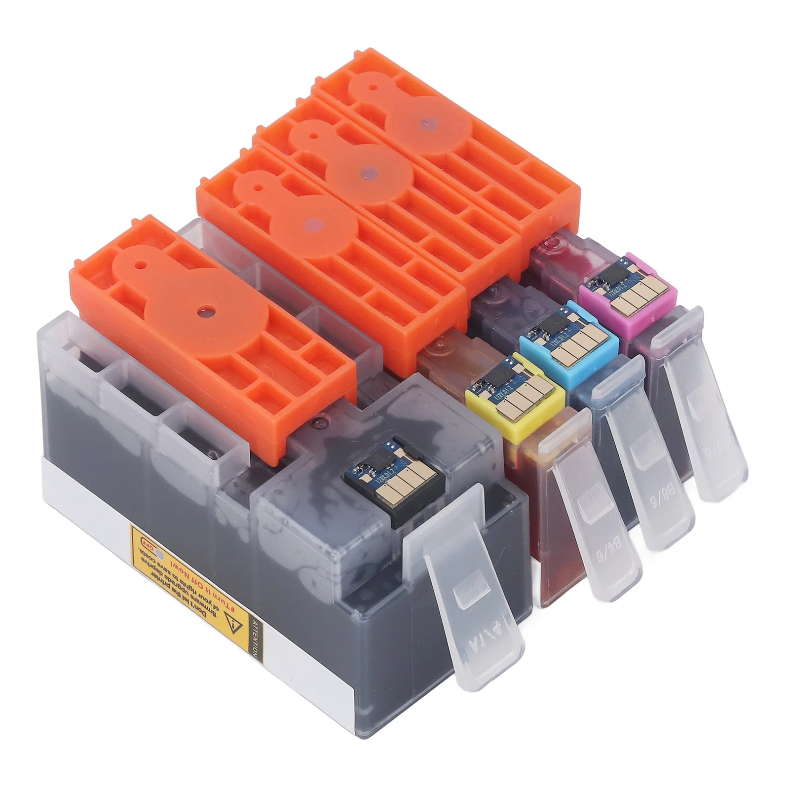 【New】4PCS Replacement Printer Ink Cartridge Printer Clear Printing BK C M Y Ink Cartridge Replacement for OfficeJet 8010