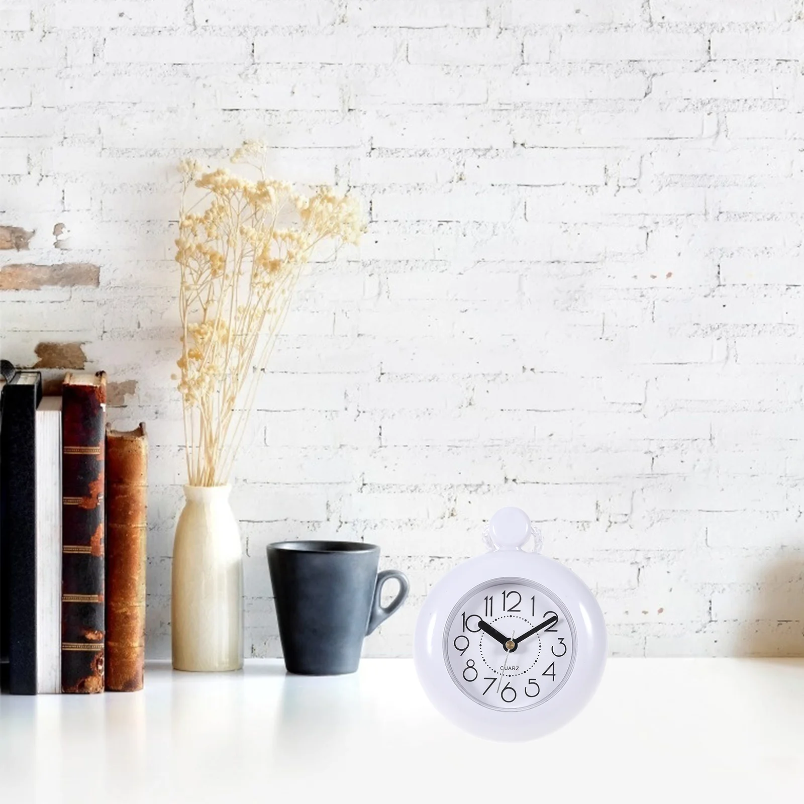 Bathroom Clock Watch Toilet Water Shower Wall Travel Small-operated Hanging Desktop