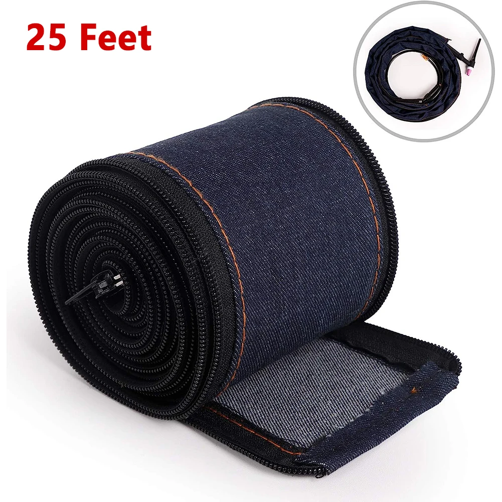 25ft Black Nylon Protective Hose Sleeve, 2 Inch ID - Wear-Resistant Cover For Welding Torch, Hydraulic Hoses, Cables - View #9