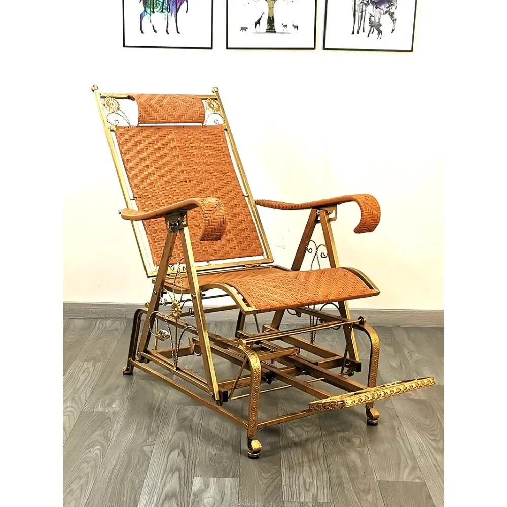 

Vine chair, rocking chair, carefree elderly person, indoor balcony, courtyard, nap, lazy person, backrest, iron art, cool rattan