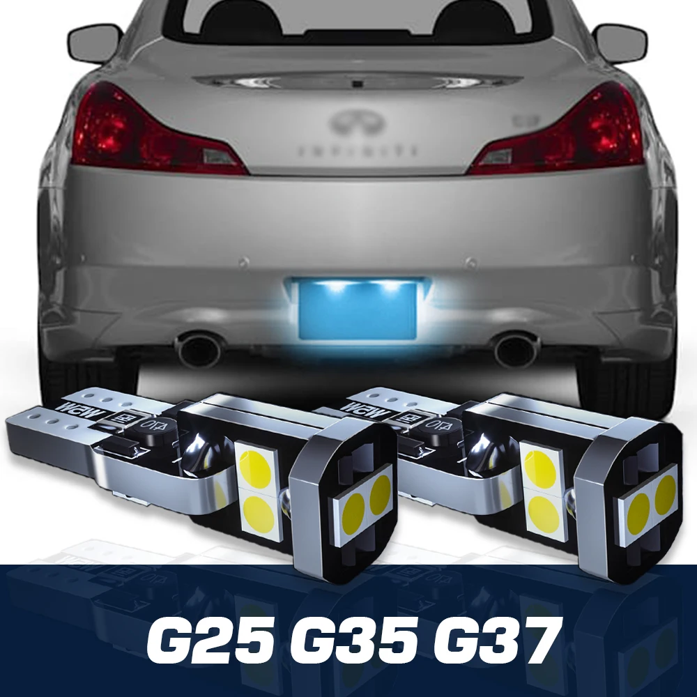 

2pcs LED License Plate Light Canbus Accessories For Infiniti G25 G35 G37 2003 2004 2005 2006 2007 2008 2009 2010 2011 2012 2013
