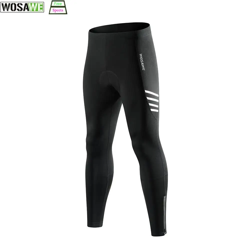 Wosawe Men Cycling Pants Winter Autumn Bicycle Long Pants Cushion Mtb