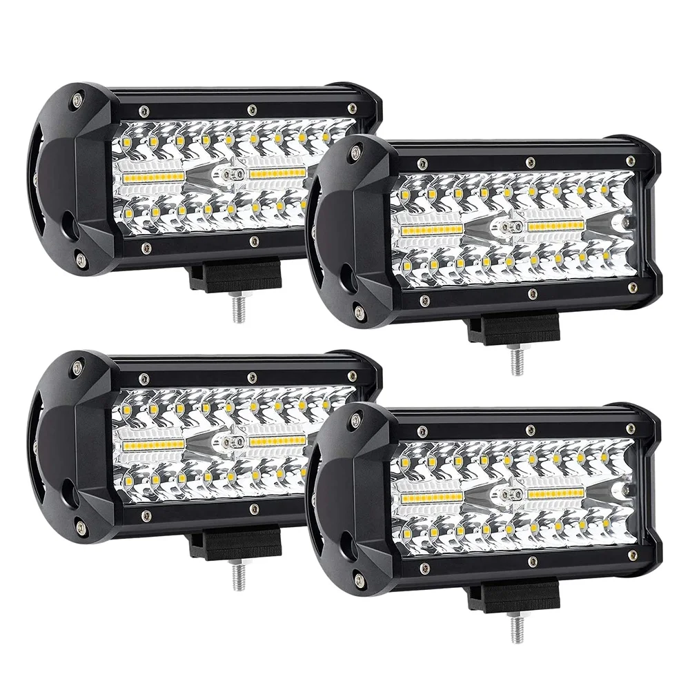 

4 x 240W 7Inch LED Light Bar 24000Lm LED Spot Flood Combo Beam Waterproof Off Road Work Light for SUV UTV Pickup