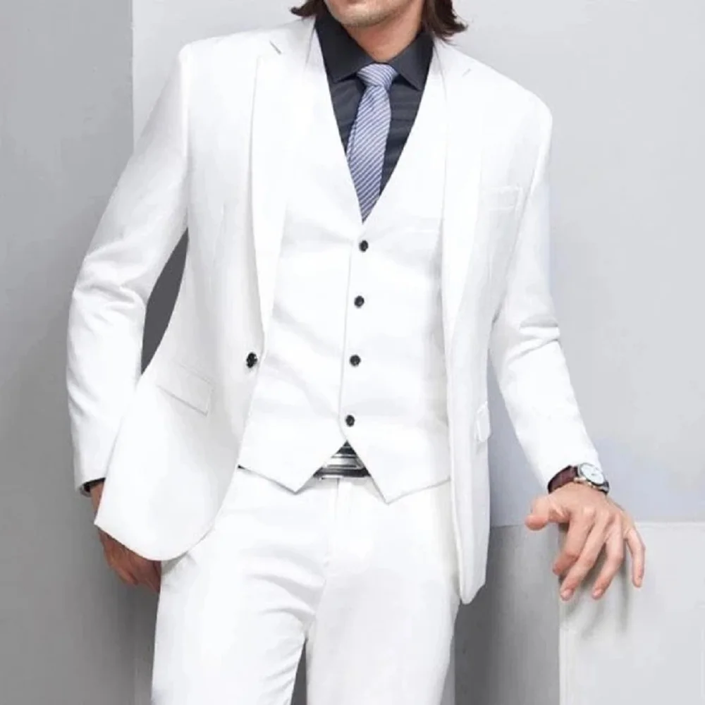 Custom Made Burgundy Wedding Suits Slim Fit Groom Tuxedos Formal Wears Shawl Lapel Groomsman Suits (Jacket+Pants+vest)