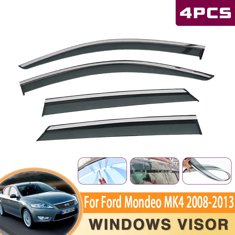 Windshields For Ford Mondeo MK4 2008~2013 Window Visor Vent Awning Sun Rain Guard Deflector Accessories 2009 2011 - AliExpress