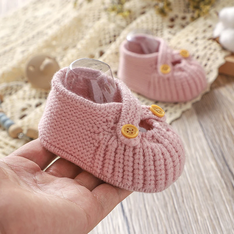 Infant Baby Shoes Knit Newborn Boy Girl Footwear Fashion Breathable 0-18M Toddler Clothes Accessories Super Soft First Bed Boots 2