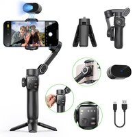 AOCHUAN Handheld Anti-shake Gimbal Stabilizer Travel Extended Selfie Stick Face Tracking Phone Stand for iPhone Android Shooting