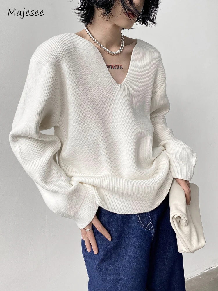 Sweaters Men Advanced V-neck All-match Japanese Style Harajuku Long Sleeve Streetwear Temperament Knitwear Pullovers Autumn New