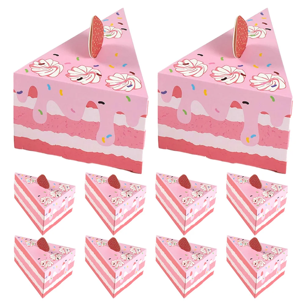 

20 Pcs Cake Gift Box Shaped Boxes Christmas Triangle Candy for Gifts Paper Set The Table Small Shipping