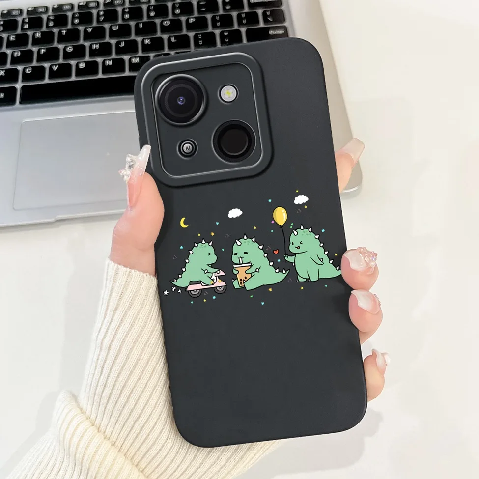Cute Cat & Floral Silicone Phone Case - Stylish Protective Bumper