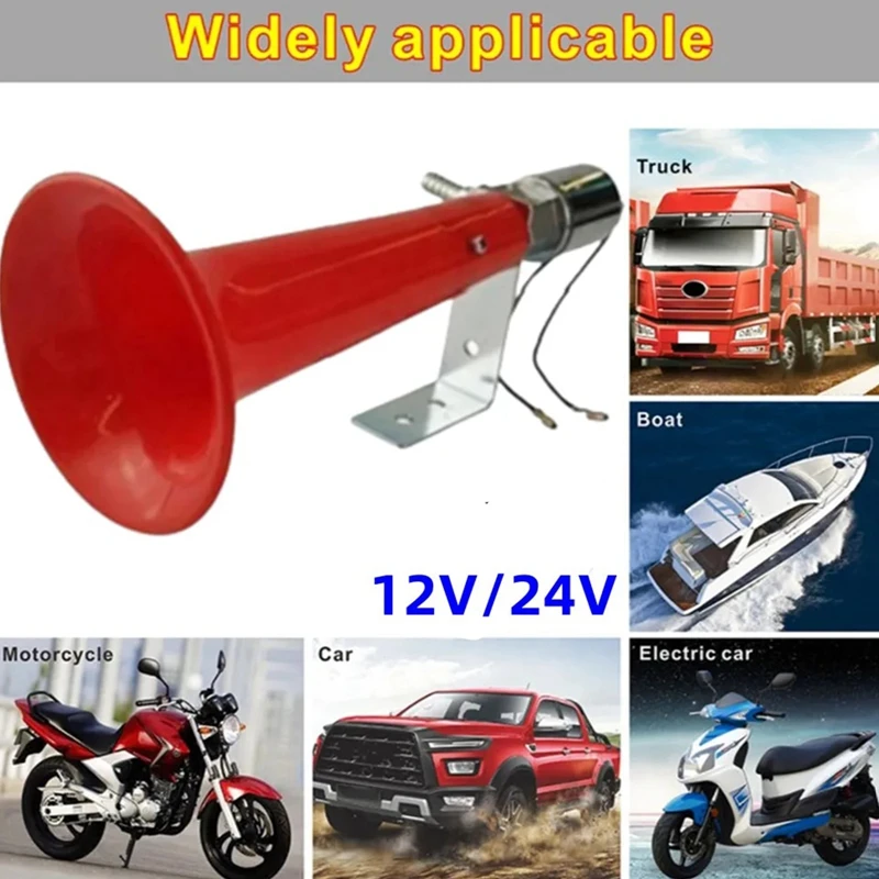 Fischietto Air Horn 12V/24V Super Loud Sound Whistle Alarm Horn Tromba Compressore Per Dispositivo Di Alimentazione Dell'Aria Car Truck Motorcycle Van