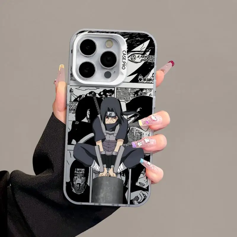 thumbnail image 1 of Narutos-funda de teléfono ITACHIs para Apple iPhone 11, 14, 15, 13 Pro Max, 12, silicona 15 Plus, 11Pro, protección de lente mate, Coque chapado, 1 of 5