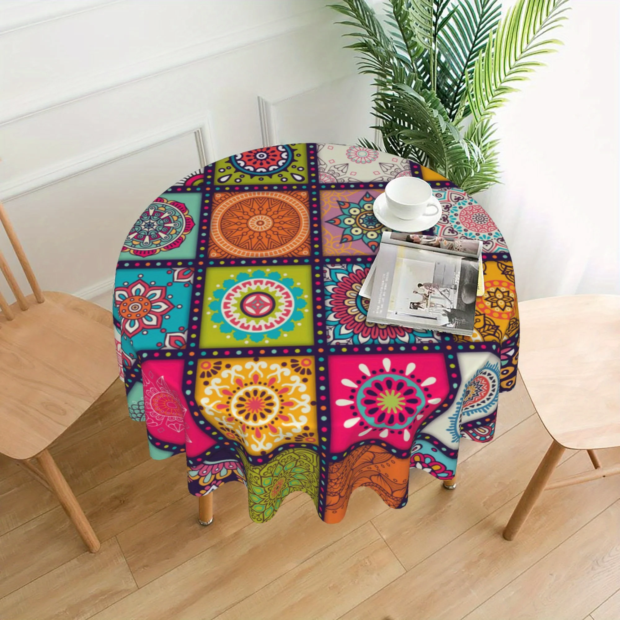 Rectangular Table Cloth Mandala Bohemian Circular Tablecloth Indian Festival Party Home Decoration