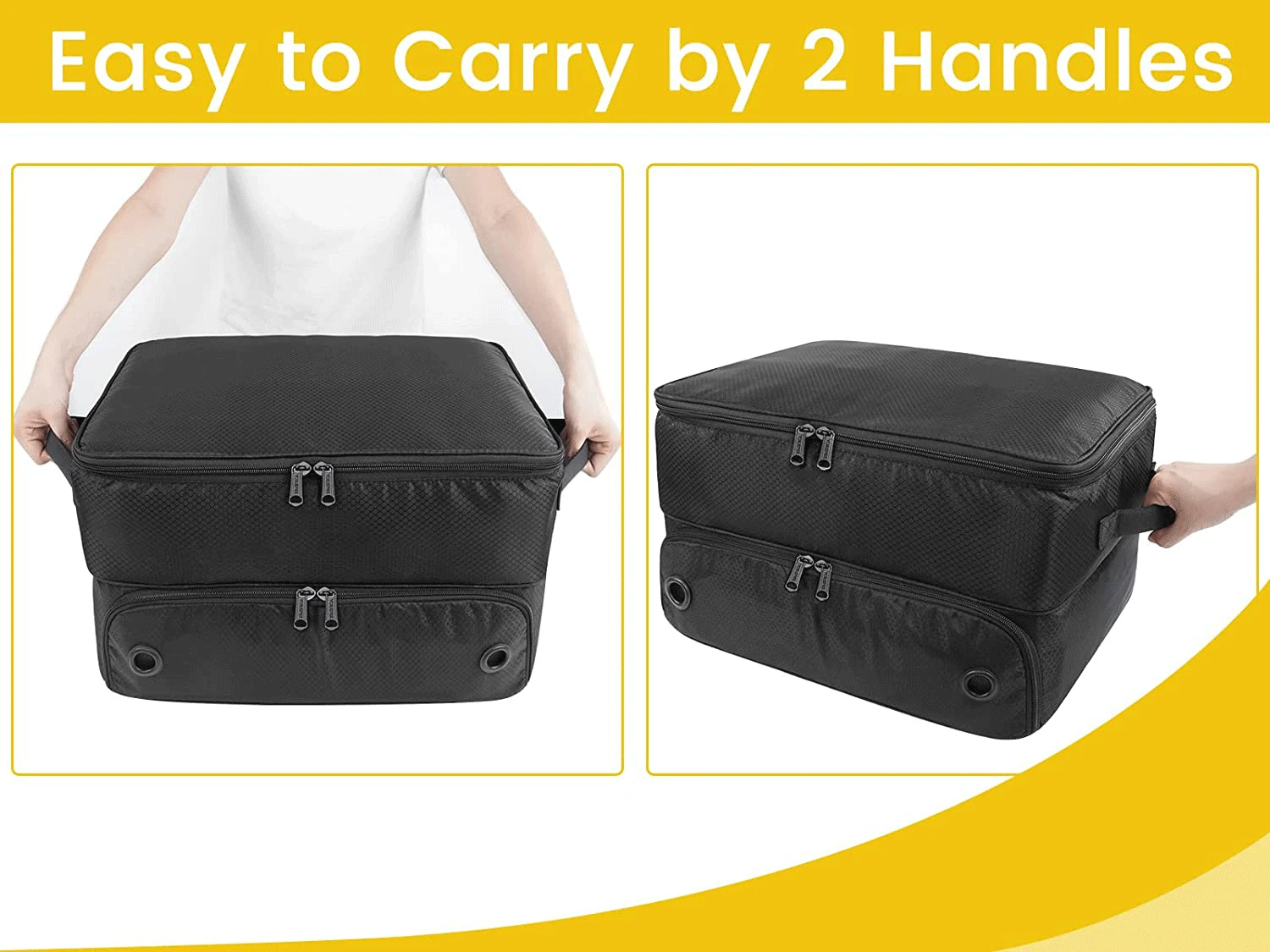 2 Layer Golf Trunk Organizer, Waterproof Car Golf Locker with Separate Ventilated Compartment Durable Golf Trunk Storage Box
