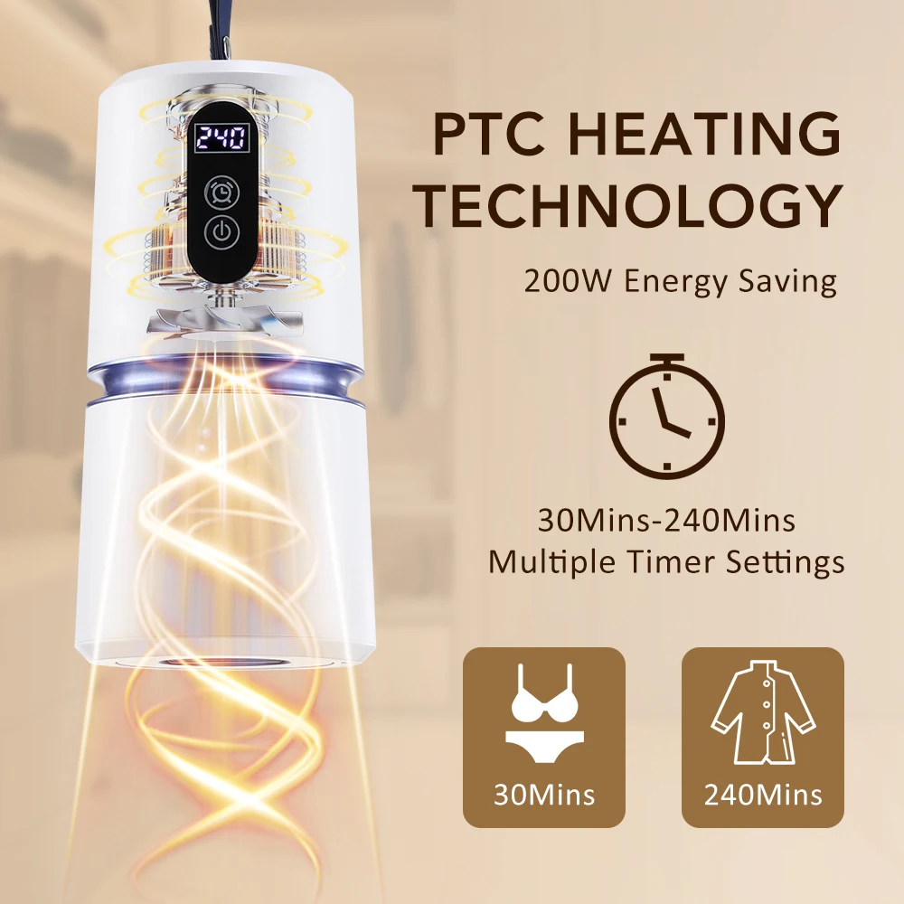 Electric Portable Clothes Dryer Foldable Drying Machine for Home Travel Clothing Fabric Dryer Convenient Clothing Dryer