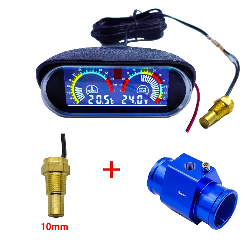 เครื่องวัดอุณหภูมิน้ำดิจิตอล 24V พร้อมเซ็นเซอร์ 1/8NPT