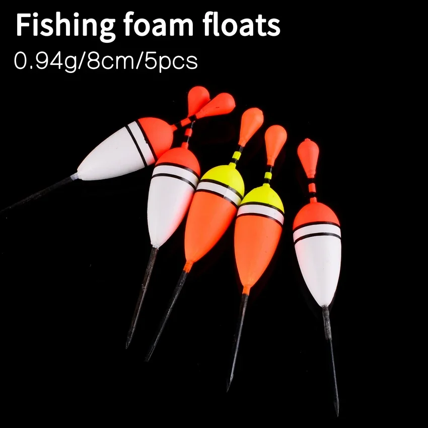 Fishing floats 1 set 15Pcs vertical buoy sea fishing floats assorted size for most type of angling with attachment rubbers fishing lures