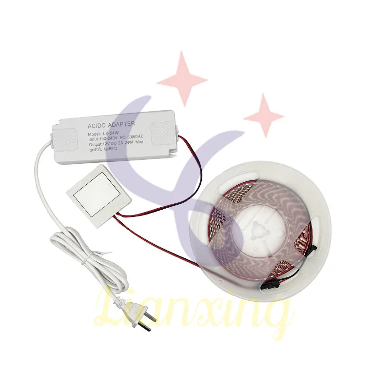터치 센서 스위치 분할 전원 공급 장치, 스마트 싱글 터치 24W 미러 스트립 조명 컨트롤러, 욕실 거울용 조광기 스위치