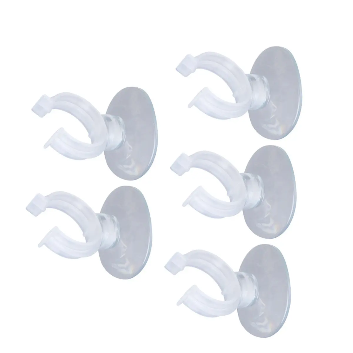 5Pcs 25Mm 수족관 고정 클립 투명 아크릴 워터 홀더 물고기 탱크 입구 배출구 파이프 보안을위한 강력한 흡입 클램프
