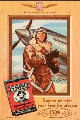 Оловянный знак Сэр Уолтер Рэли для табака 8x12