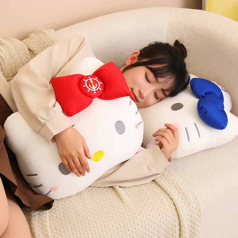 35cm Sanrio Genuine Hello Kitty Plush Pillow Headrest Office Sleeping Pillow Cushion Plushie Toy Home Cushion Girl Doll Gift