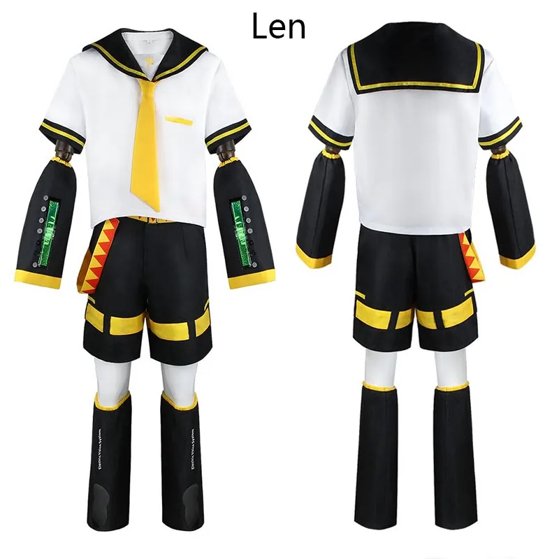 Anime Rin Len Fantasia Cosplay, Uniforme Kagamine JK para o Halloween, Roupas Comic Con