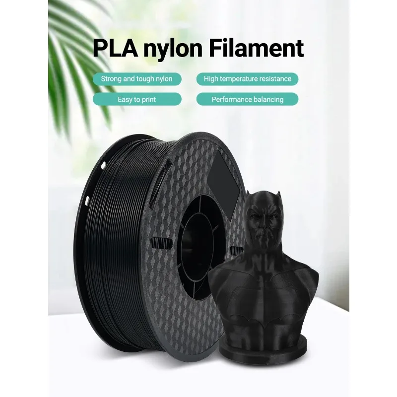 High Qulity Filament For 3D FDM Printer Fast Free Shipping 3D Printing Materials Nylon PA6 Filament 1KG/Spool 1.75mm eryone promotion tri color co extrusion silk pla series 1 75mm 1kg for 3d printing fdm printer fast free shipping new arrival