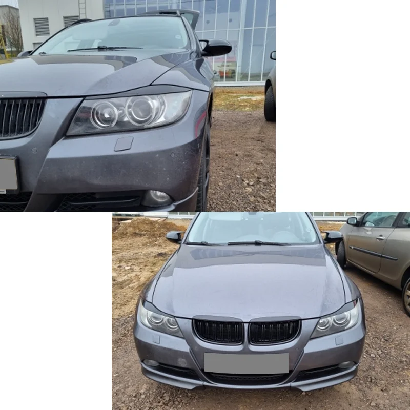 Sopracciglia Fari Per BMW Serie 3 E90 E91 - ABS Nero Lucido, 2005-2011, Per Berlina E Touring, Effetto Sportivo - Foto 6