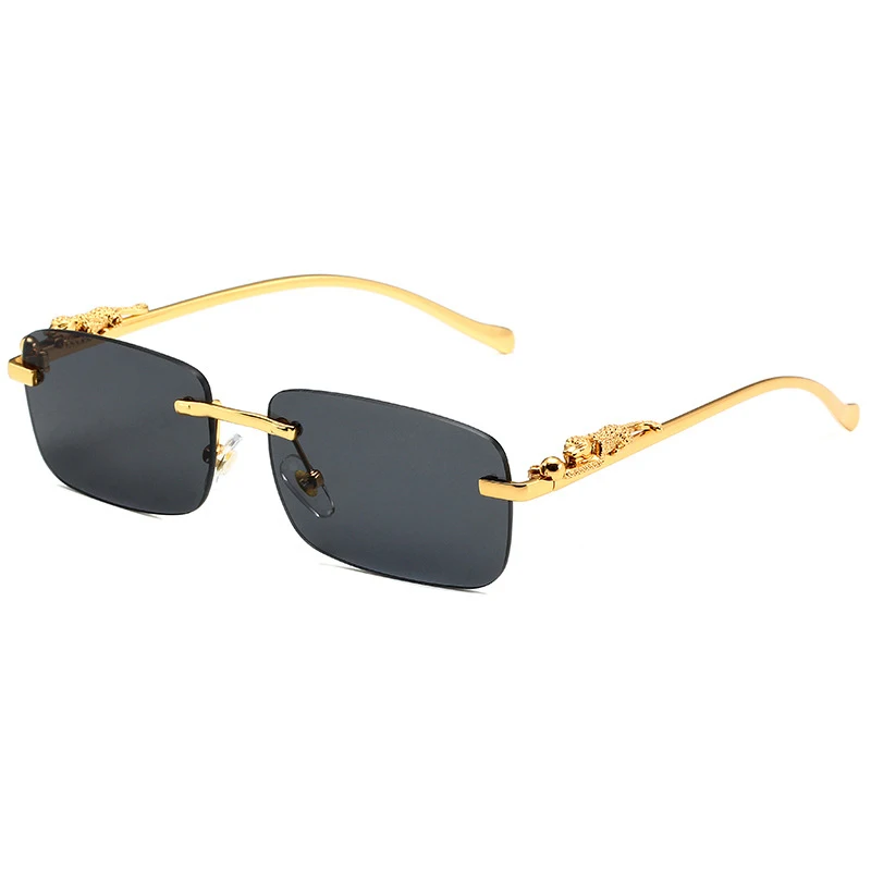 

Rimless Sunglasses Rectangle Fashion Popular Women Men Shades Small Square Sun Glasses For Female male Summer Traveling Oculos