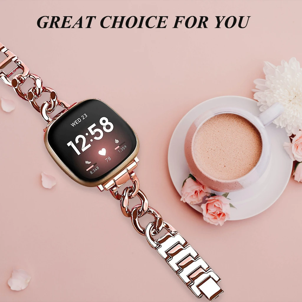 Elegant Chain Metal Watch Band