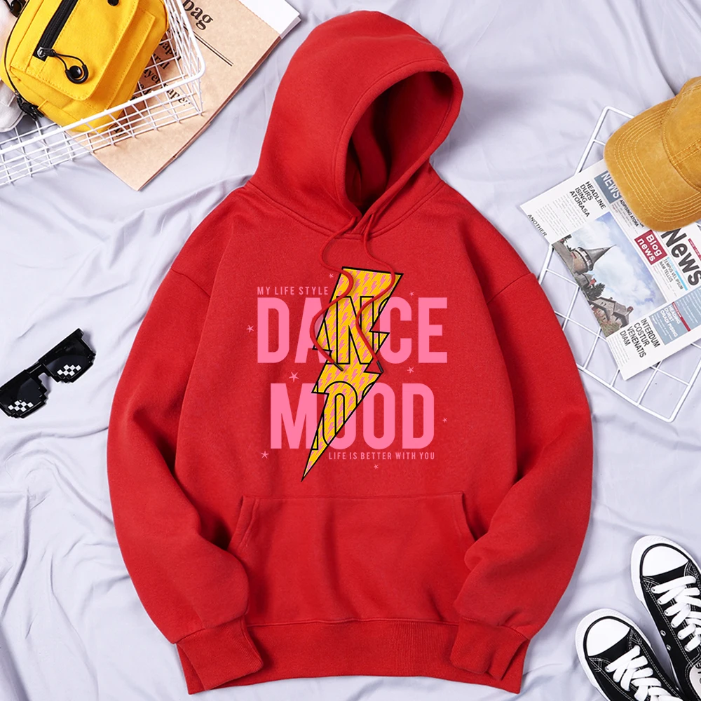 

My Life Style Dance Mood Print Men Streetwear Outdoor Street Hoodie Breathable Fashion Streetwears Basic Loose Men Tracksuit