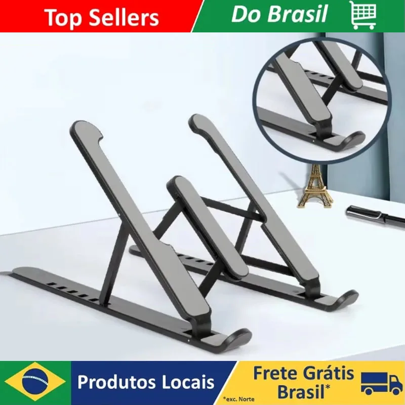 Brasil Suporte de laptop universal suporte de computador suporte de computador de ângulo ajustável, estável, portátil e dobrável