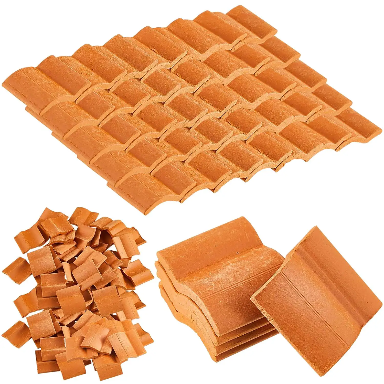 

Roof Tiles Model Building Set Miniature Tiles Roof Tiles Dollhouse Shingles Fake Tile Model Landscape Accessories 100Pcs