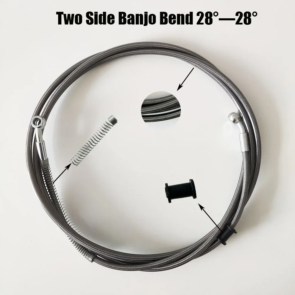 Tubo Flessibile Per Olio Freno Frizione Moto In Acciaio Intrecciato Da 50 Cm A 120 Cm Colorato 600 Mm 95068134